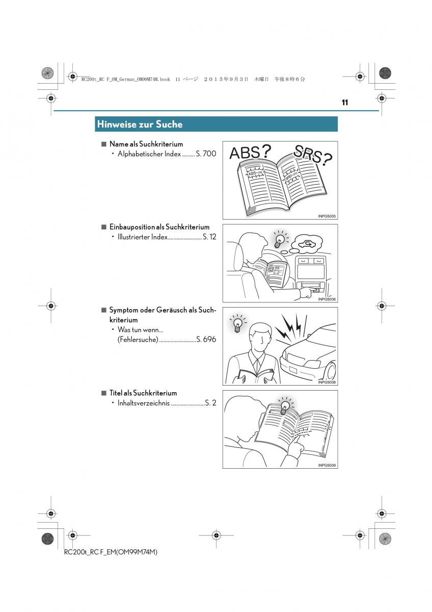 Lexus RC Handbuch / page 11