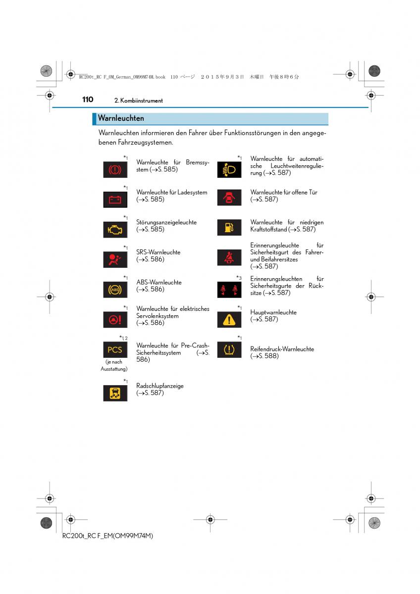 Lexus RC Handbuch / page 110