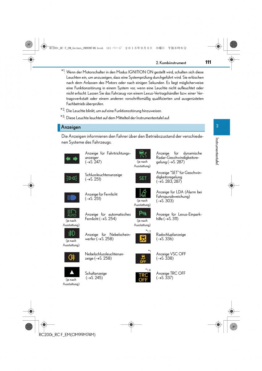 Lexus RC Handbuch / page 111