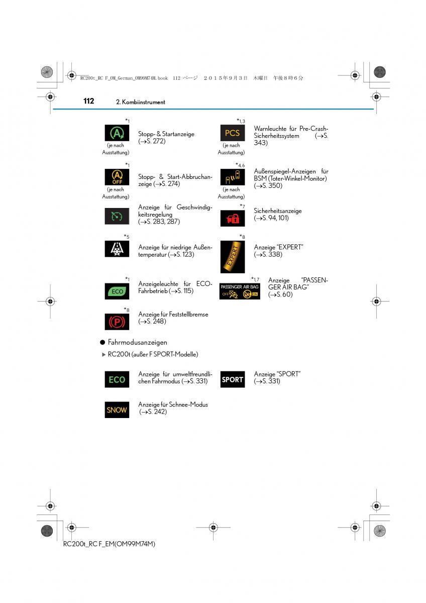 Lexus RC Handbuch / page 112