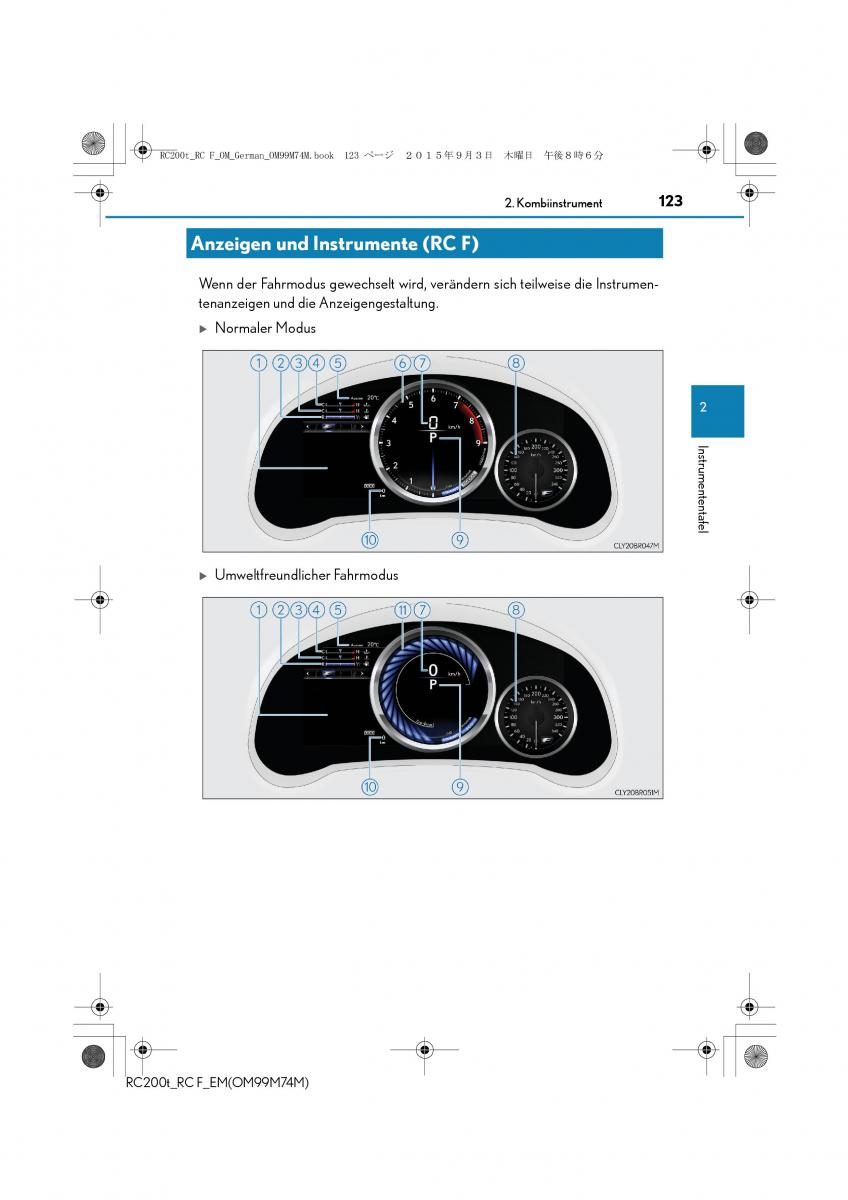 Lexus RC Handbuch / page 123