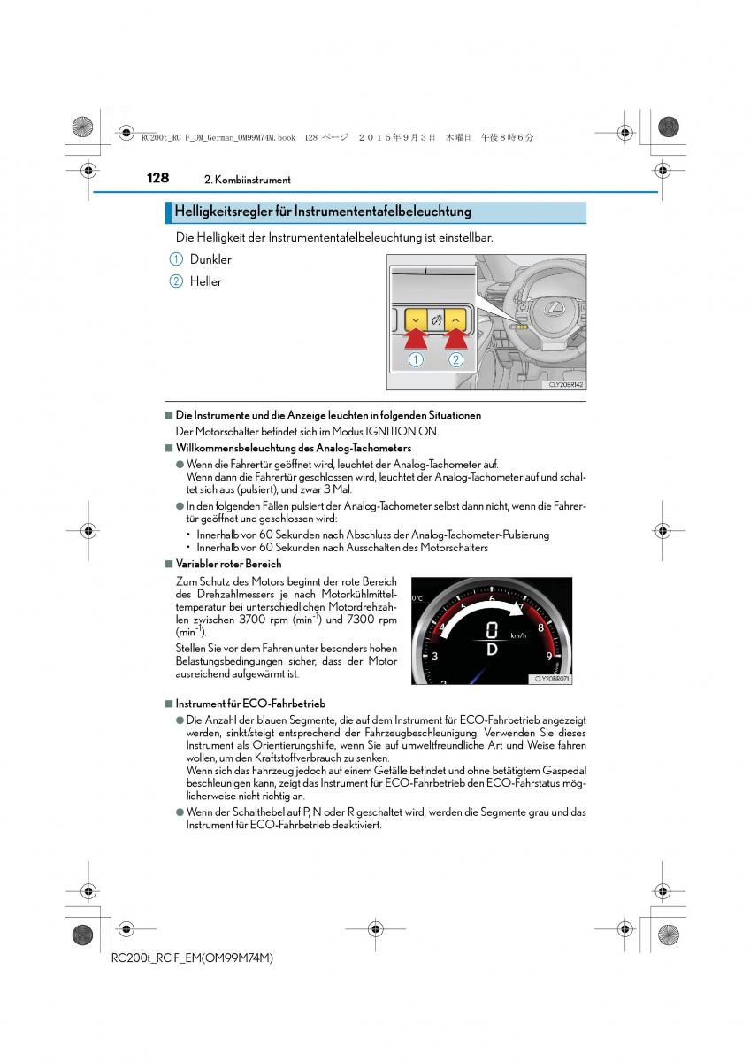 Lexus RC Handbuch / page 128