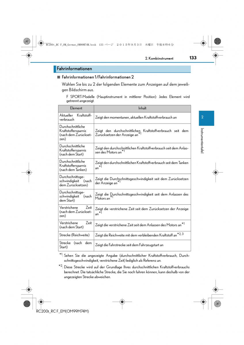 Lexus RC Handbuch / page 133
