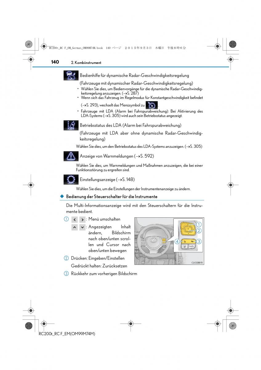 Lexus RC Handbuch / page 140