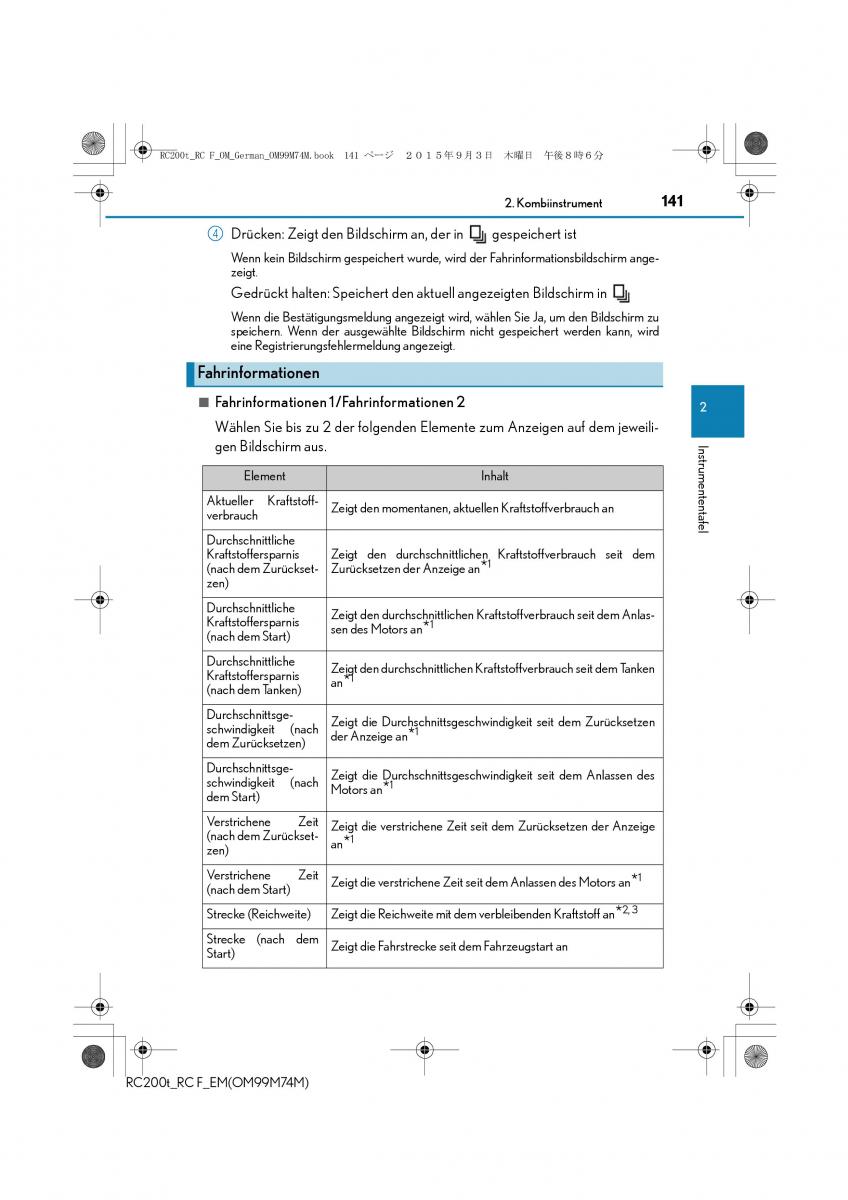 Lexus RC Handbuch / page 141