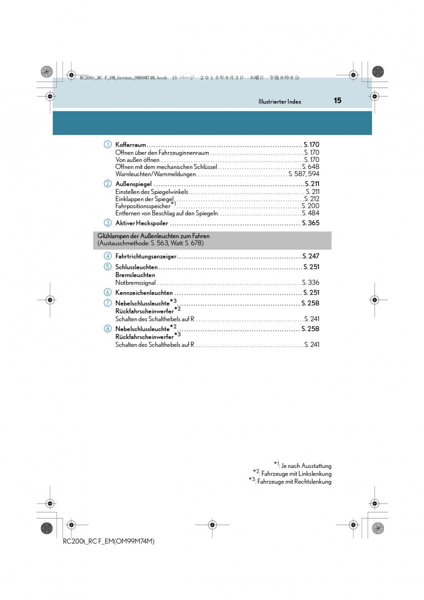 Lexus RC Handbuch / page 15