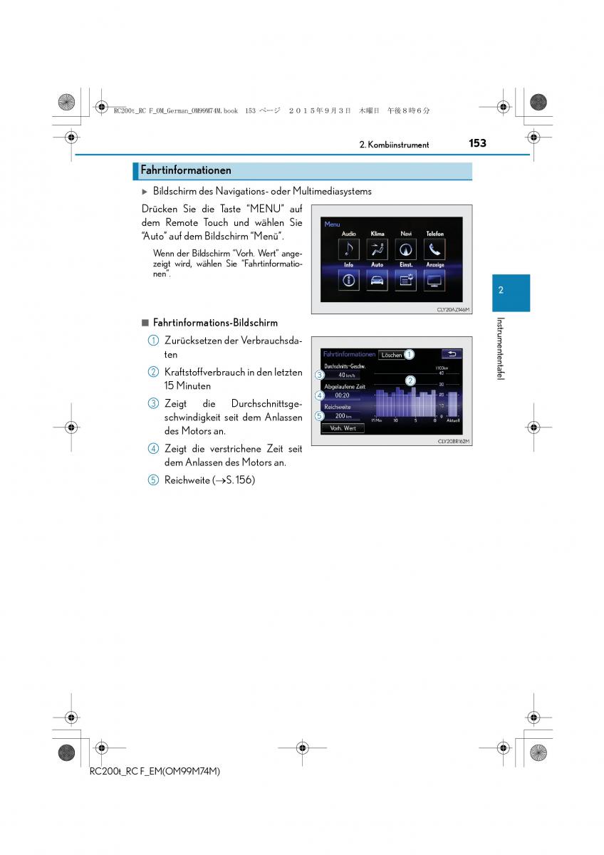 Lexus RC Handbuch / page 153