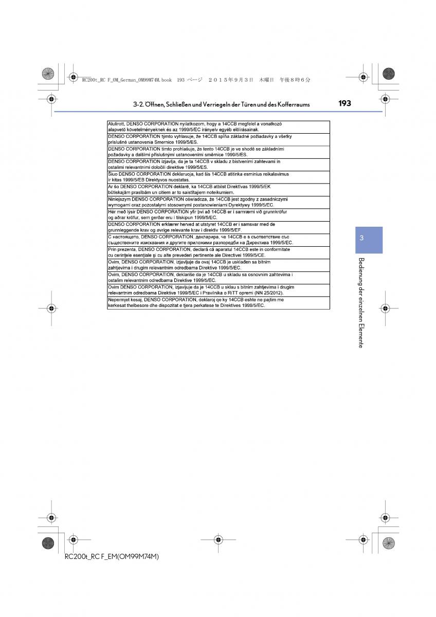 Lexus RC Handbuch / page 193