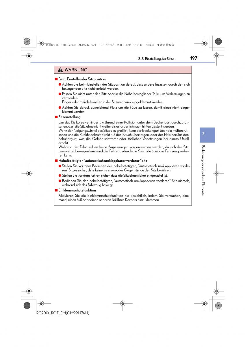 Lexus RC Handbuch / page 197