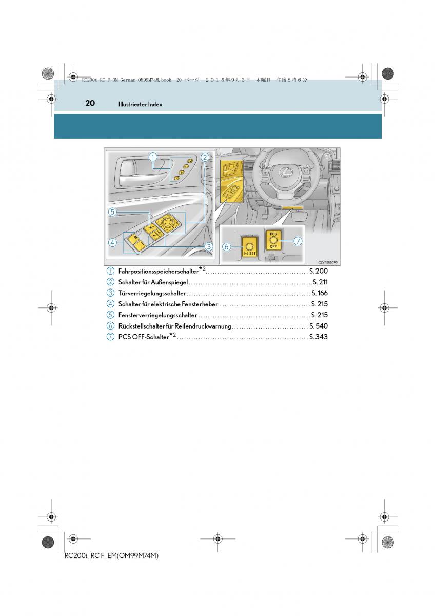 Lexus RC Handbuch / page 20