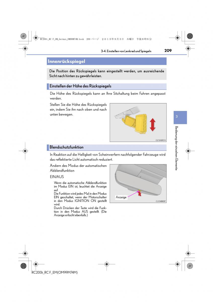Lexus RC Handbuch / page 209
