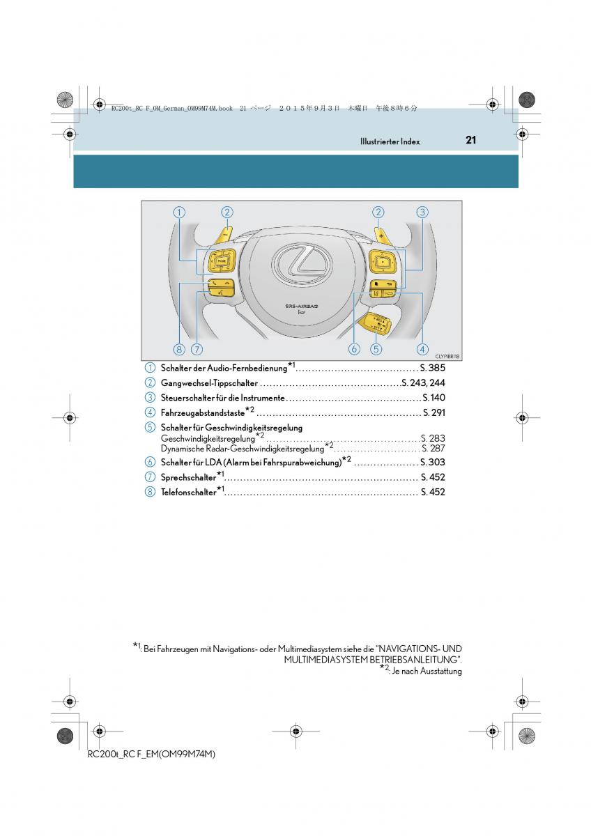 Lexus RC Handbuch / page 21