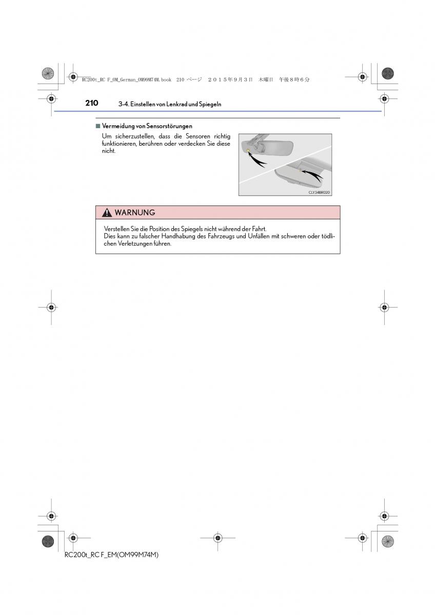 Lexus RC Handbuch / page 210