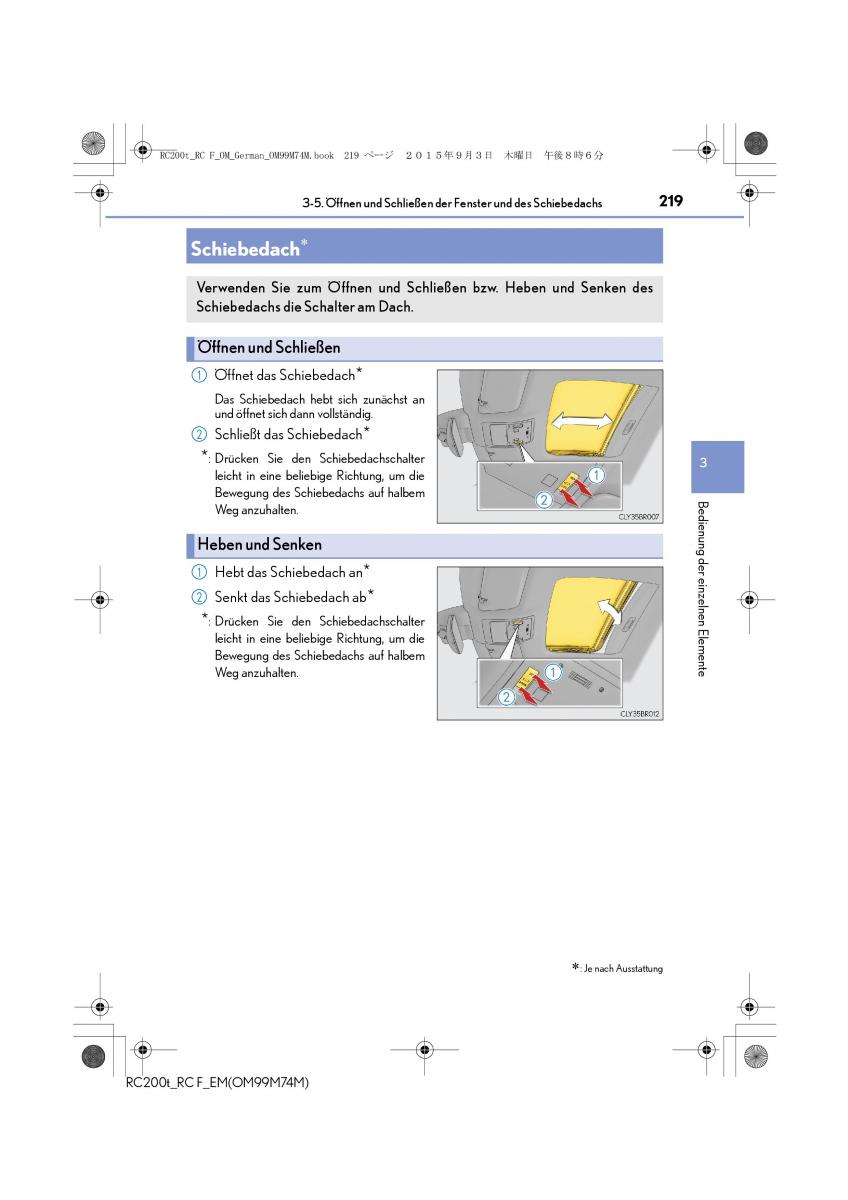 Lexus RC Handbuch / page 219