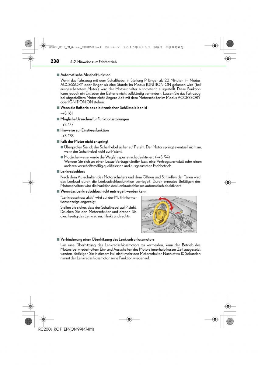 Lexus RC Handbuch / page 238
