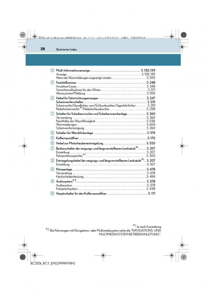 Lexus RC Handbuch / page 28