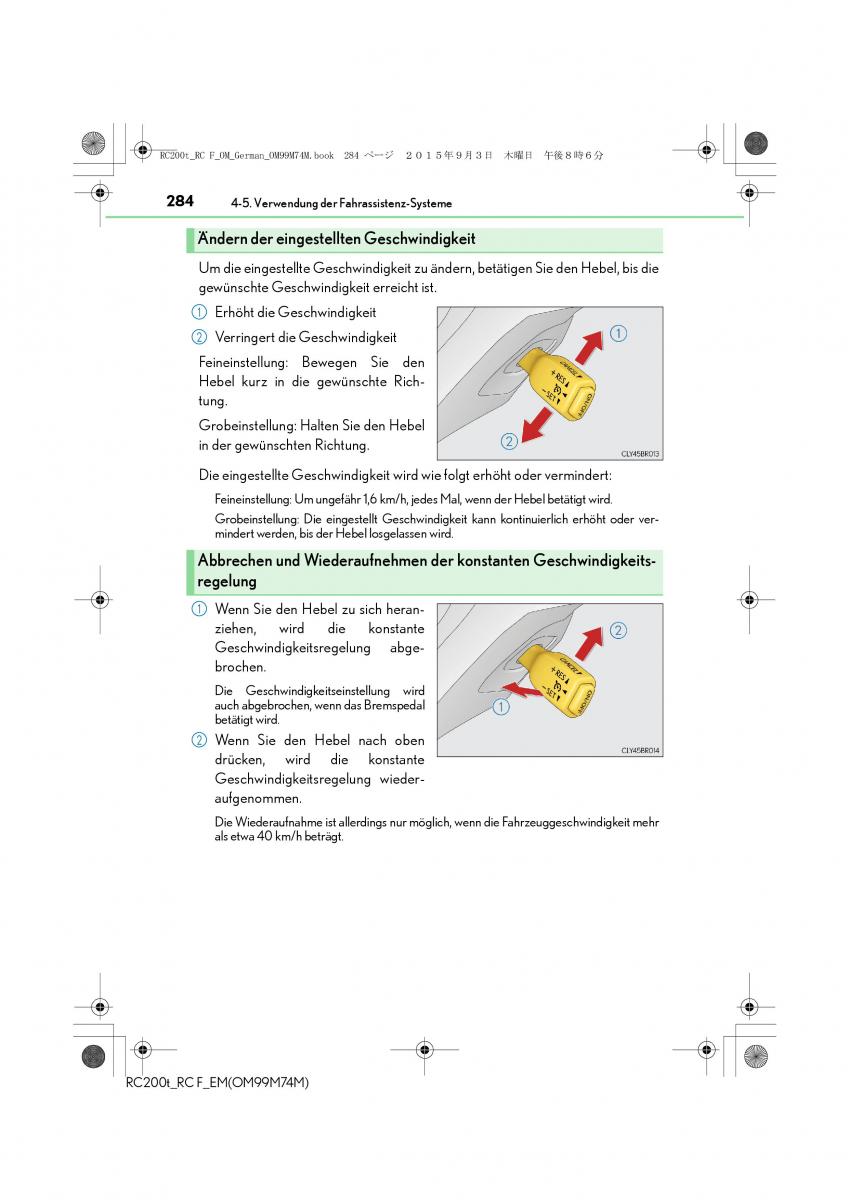 Lexus RC Handbuch / page 284