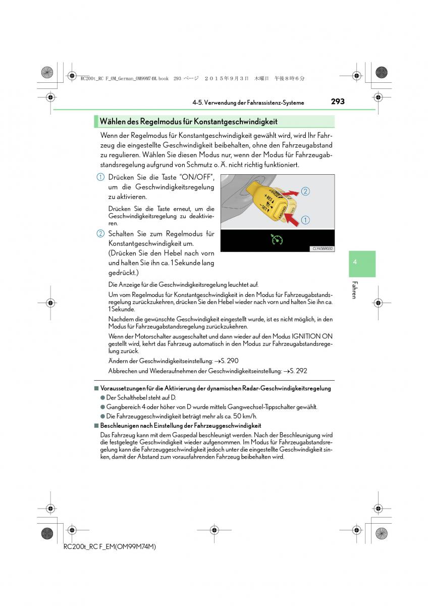 Lexus RC Handbuch / page 293
