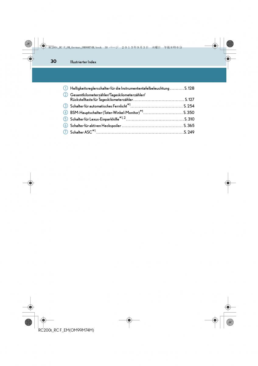 Lexus RC Handbuch / page 30