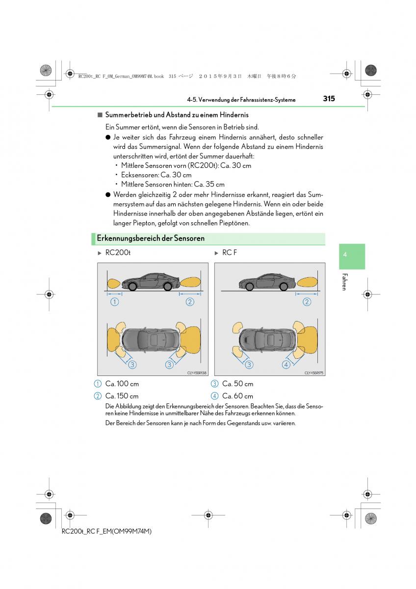 Lexus RC Handbuch / page 315