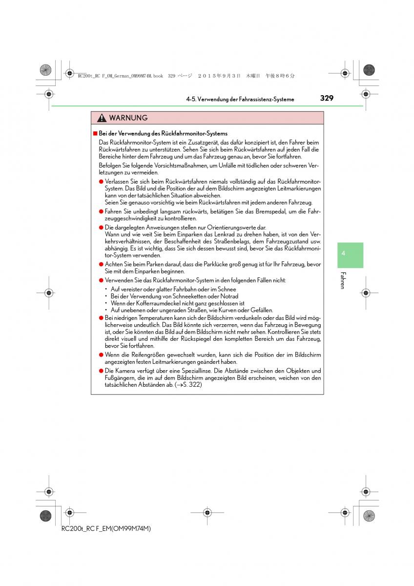 Lexus RC Handbuch / page 329