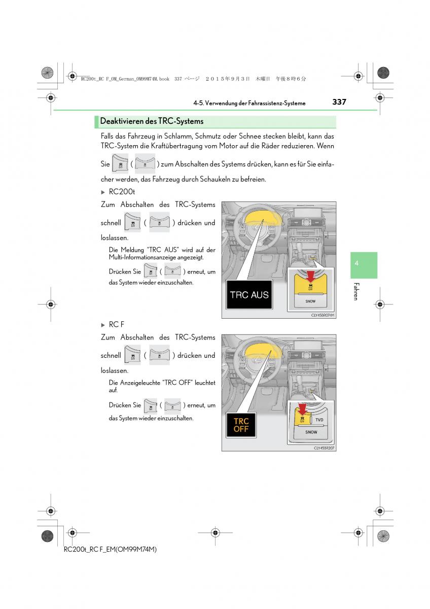 Lexus RC Handbuch / page 337