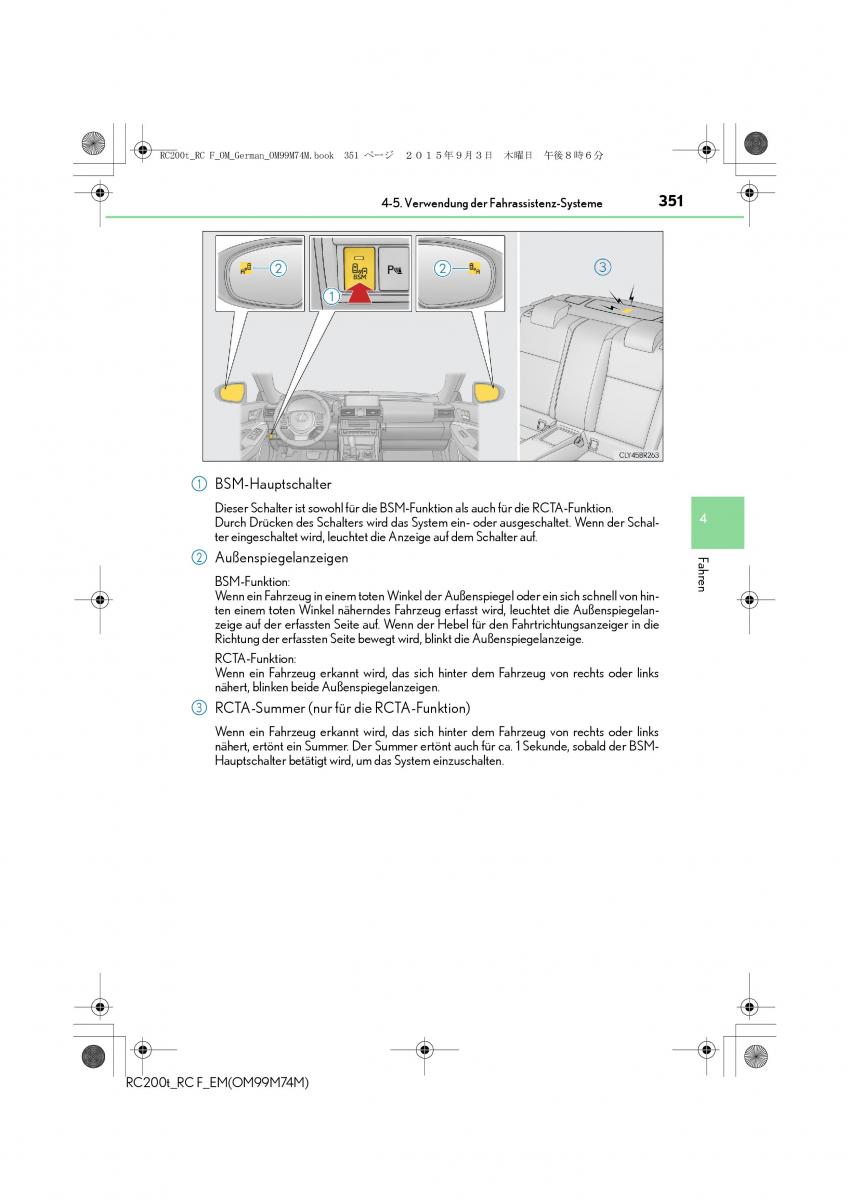 Lexus RC Handbuch / page 351