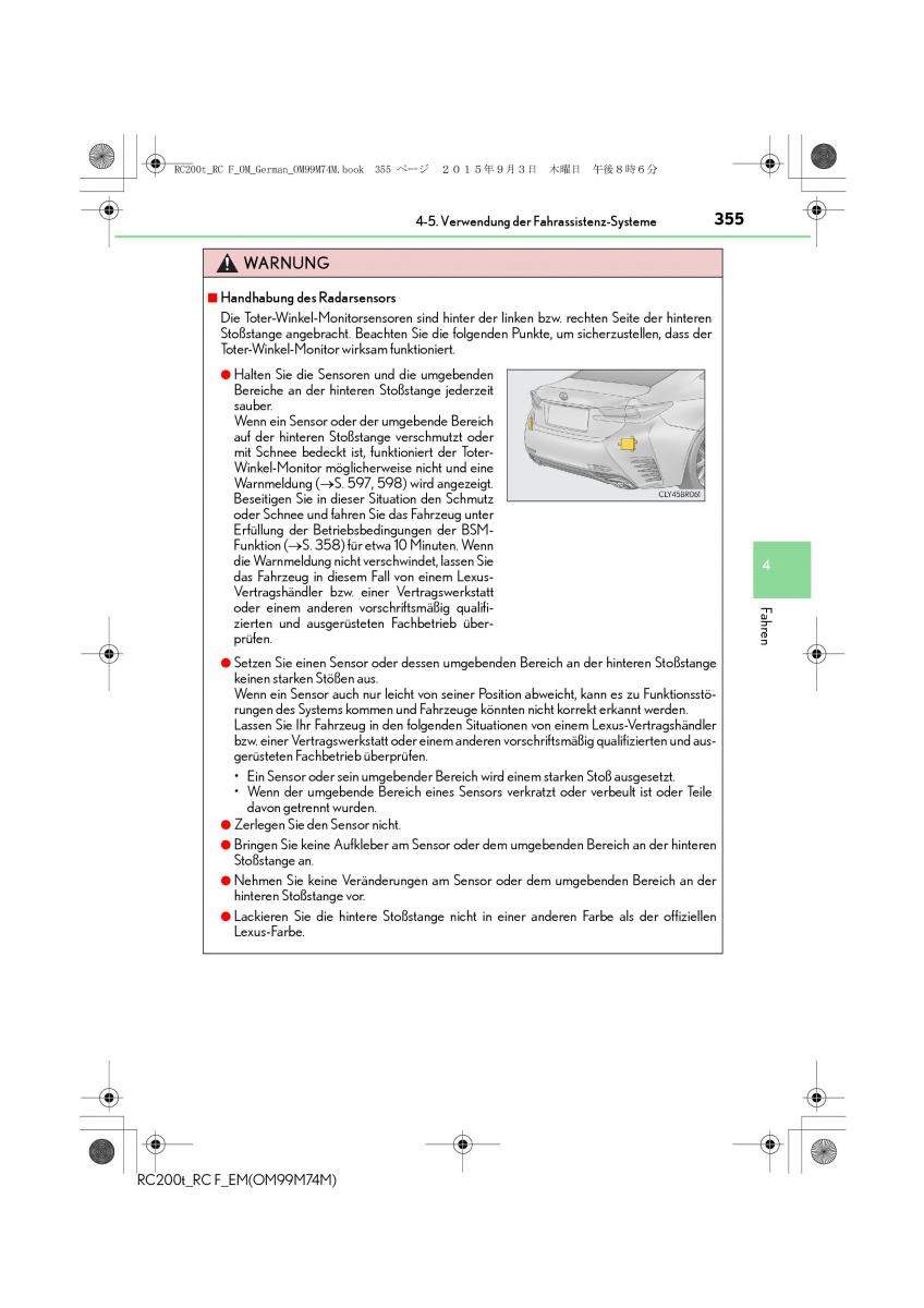 Lexus RC Handbuch / page 355