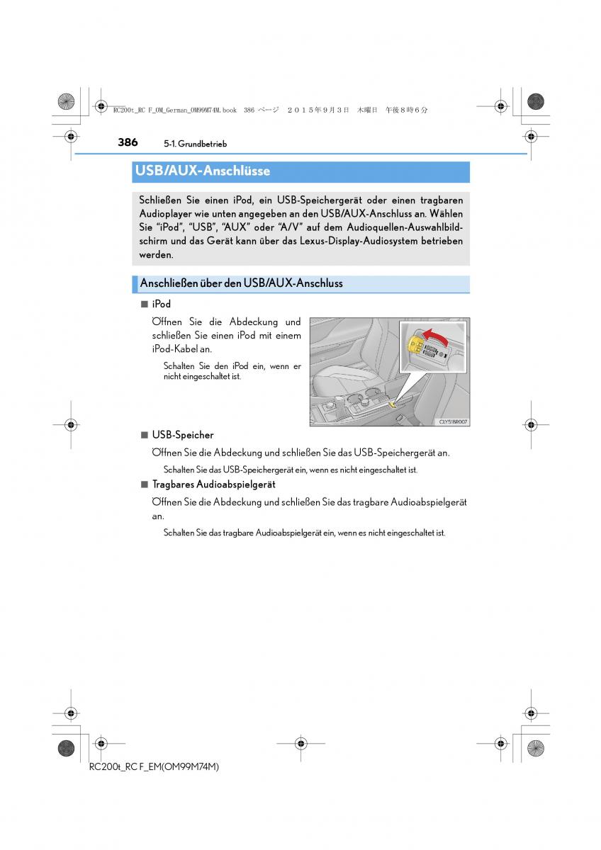 Lexus RC Handbuch / page 386