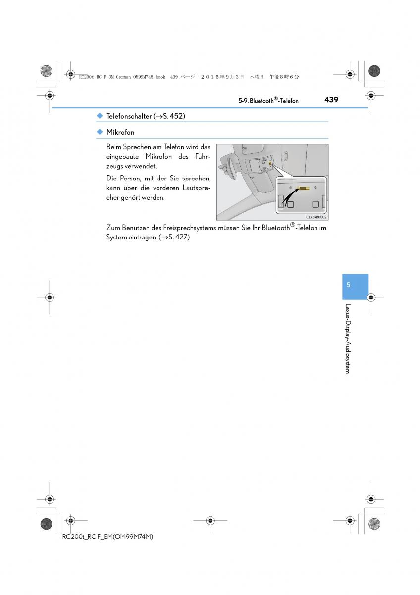 Lexus RC Handbuch / page 439
