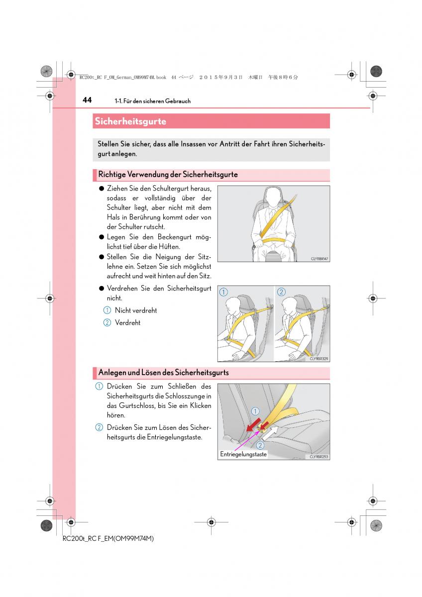 Lexus RC Handbuch / page 44