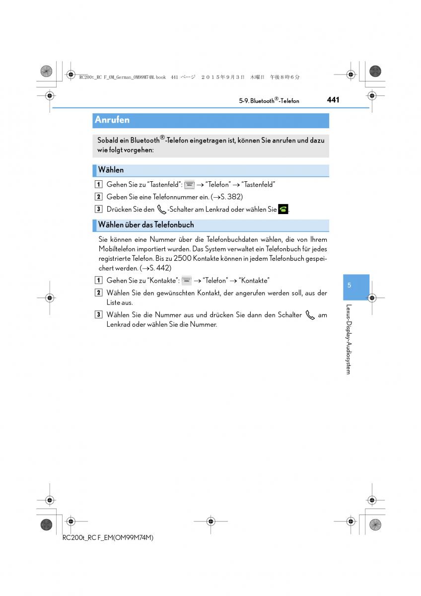 Lexus RC Handbuch / page 441