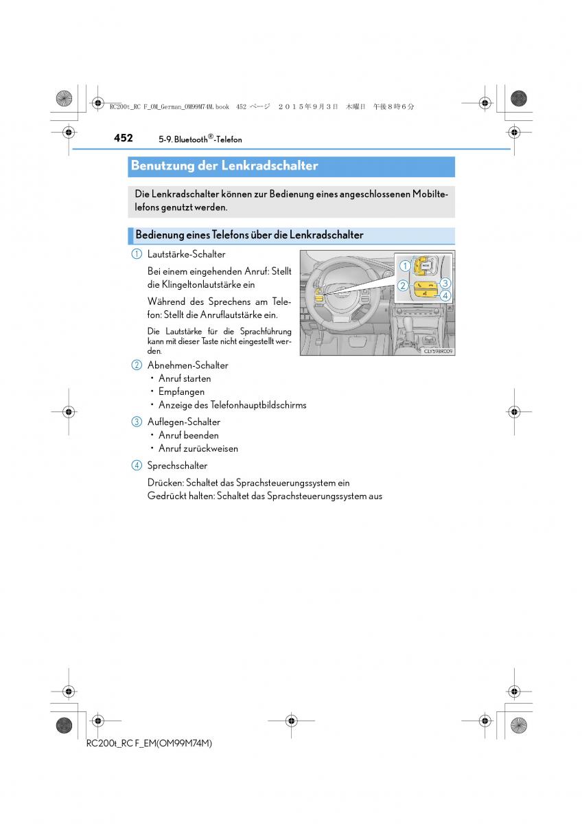 Lexus RC Handbuch / page 452