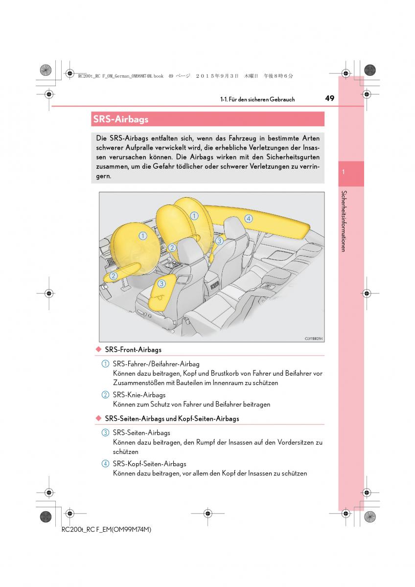 Lexus RC Handbuch / page 49