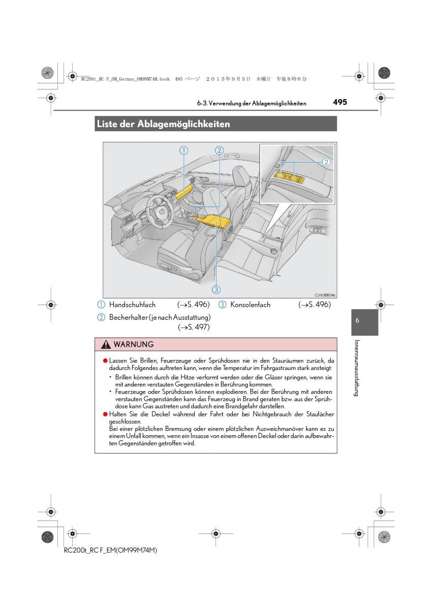 Lexus RC Handbuch / page 495