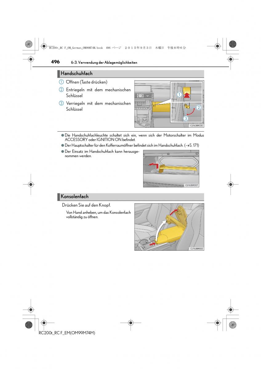 Lexus RC Handbuch / page 496