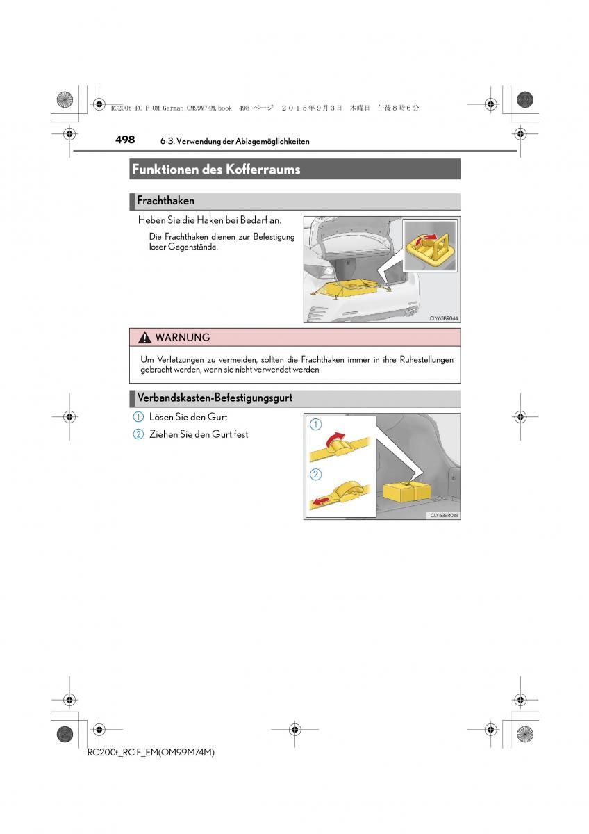 Lexus RC Handbuch / page 498