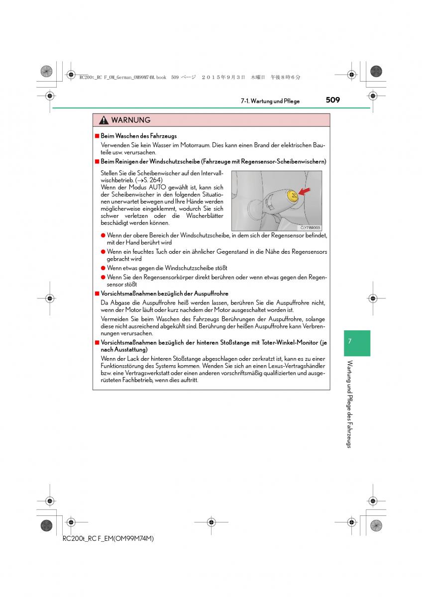 Lexus RC Handbuch / page 509
