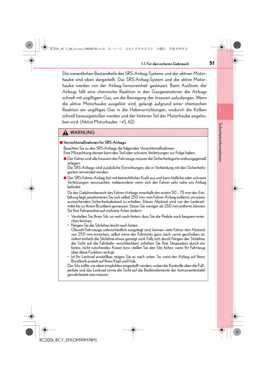 Lexus RC Handbuch / page 51