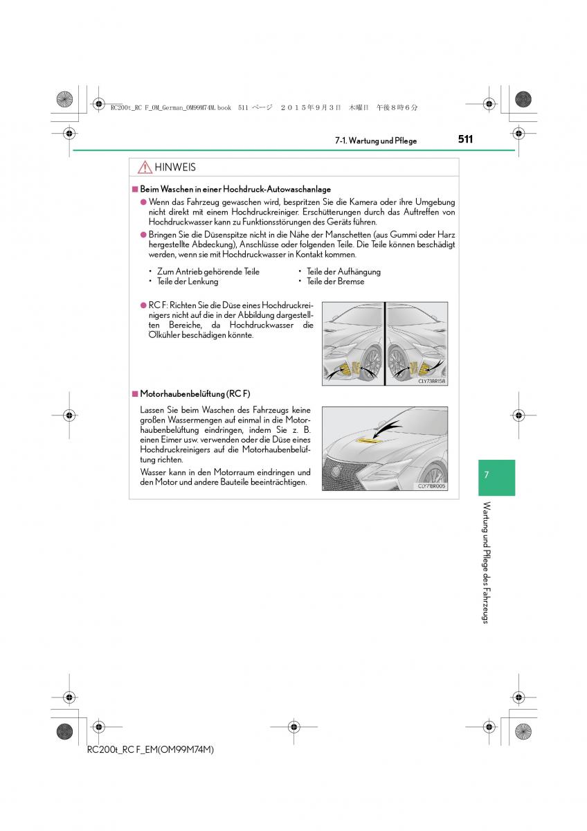 Lexus RC Handbuch / page 511