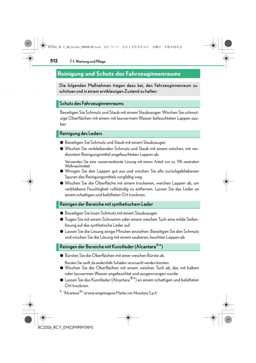 Lexus RC Handbuch / page 512