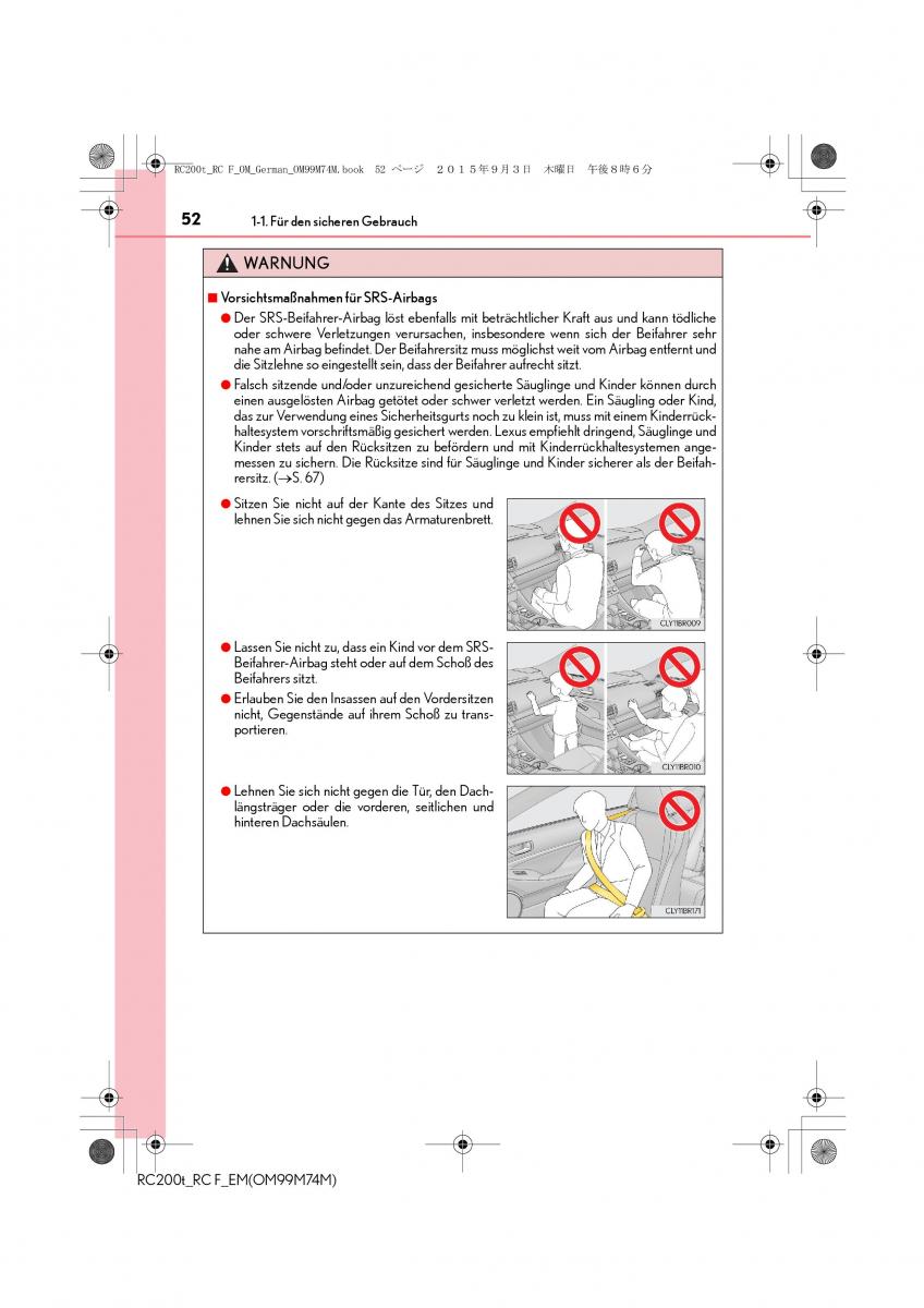 Lexus RC Handbuch / page 52