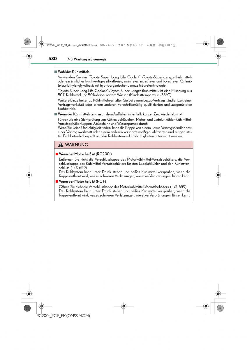 Lexus RC Handbuch / page 530
