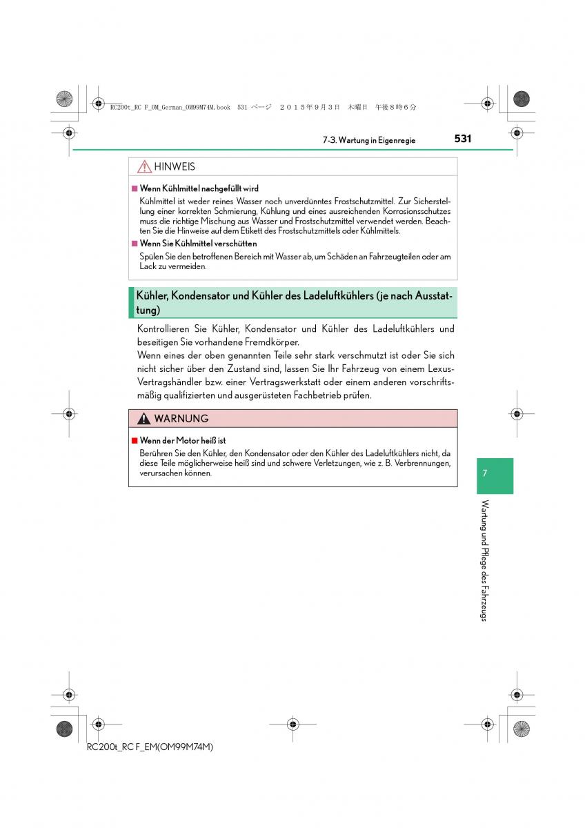 Lexus RC Handbuch / page 531