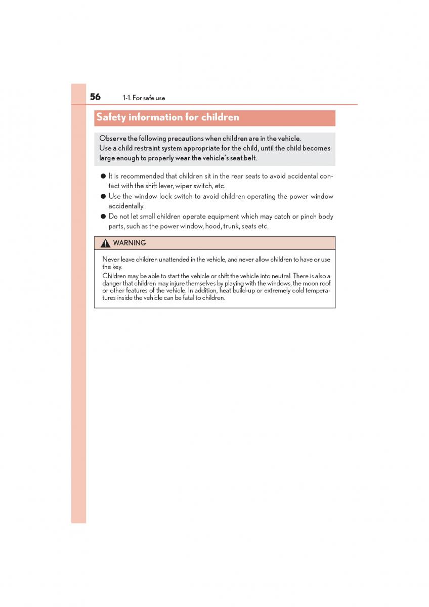 Lexus RC owners manual / page 58