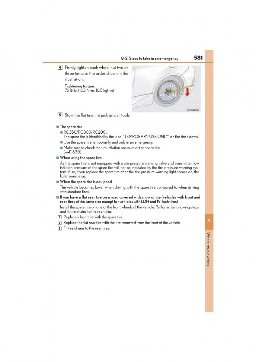 Lexus RC owners manual / page 583