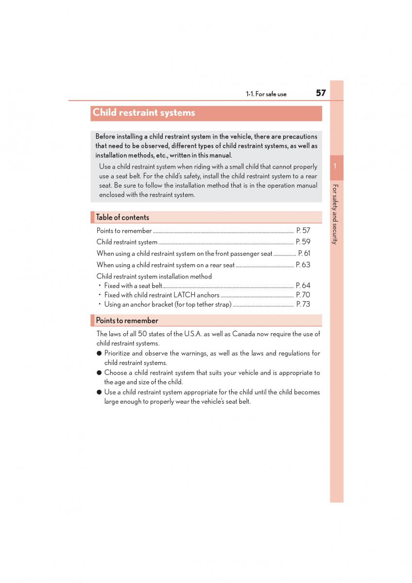 Lexus RC owners manual / page 59