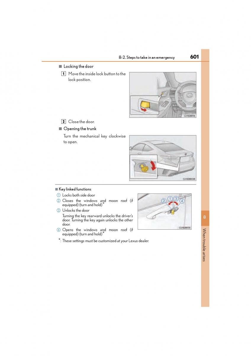 Lexus RC owners manual / page 603