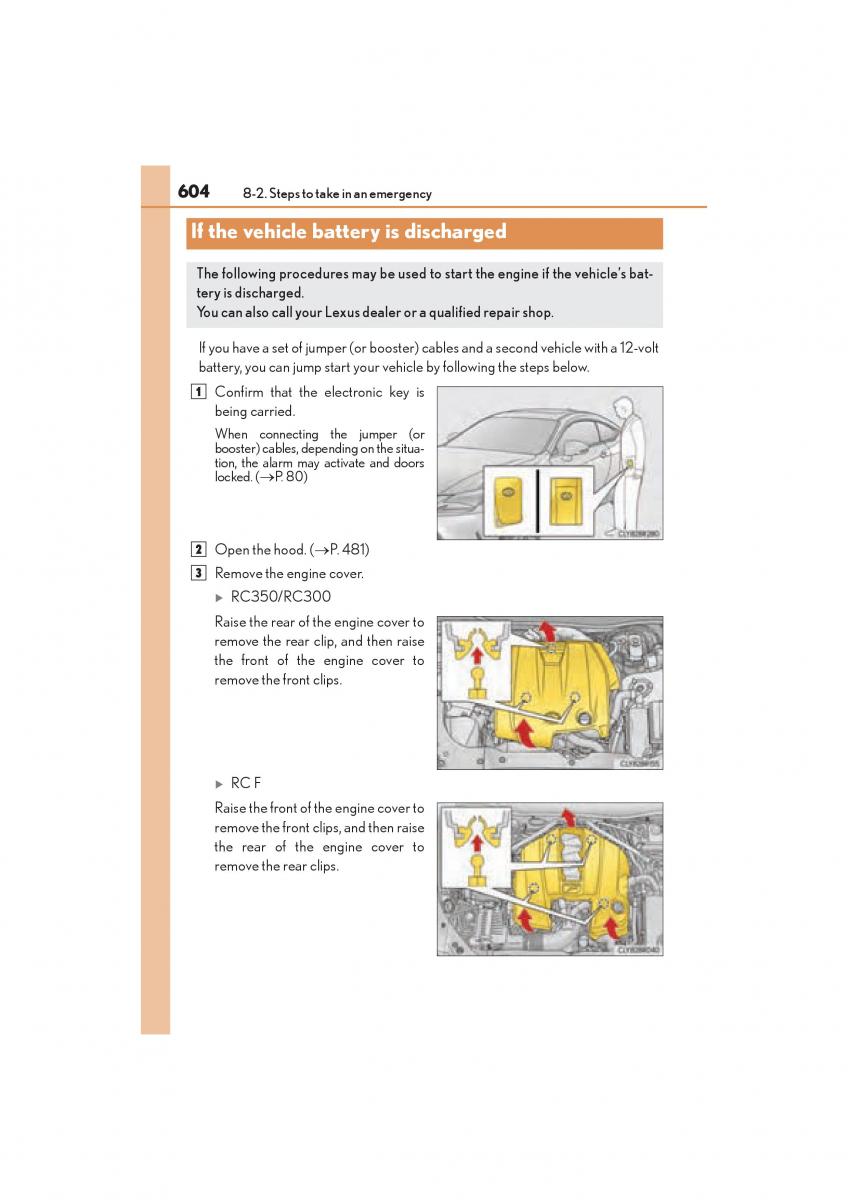 Lexus RC owners manual / page 606