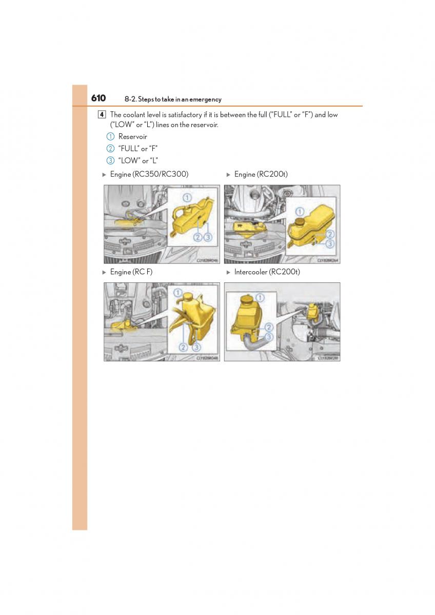 Lexus RC owners manual / page 612